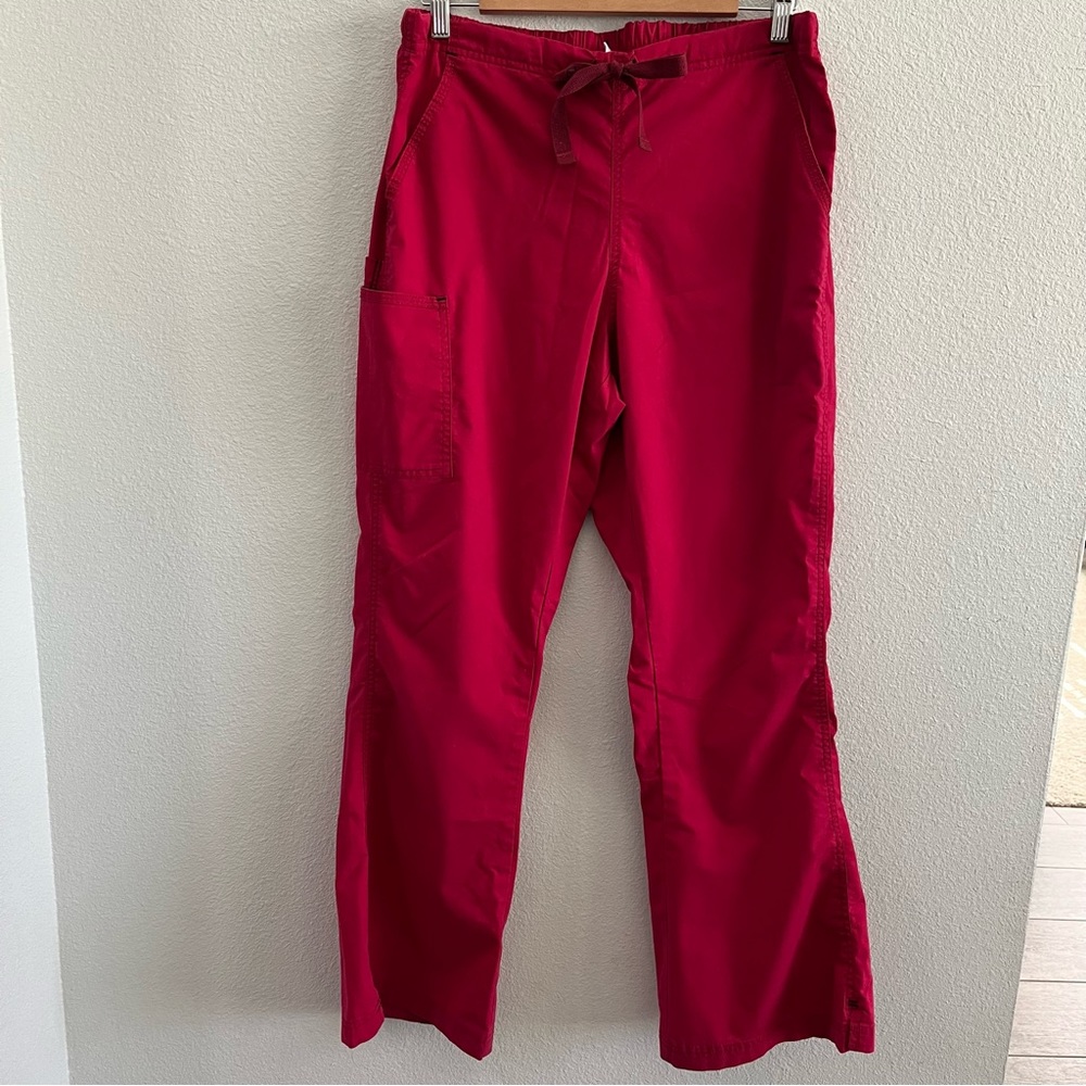 Wink WonderFLEX Grace Flare Leg Cargo Pant scrubs bottoms for women in hot pink